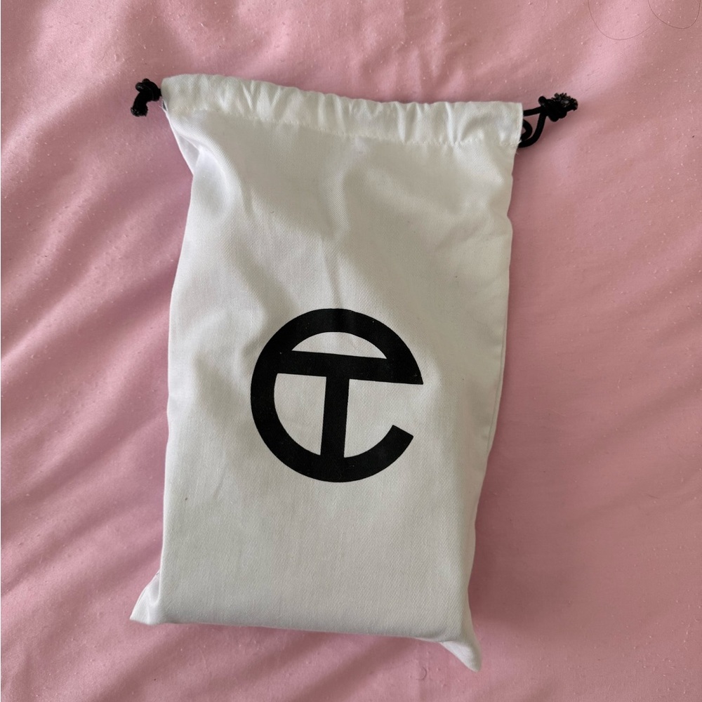 Telfar White Bag with Black Logo